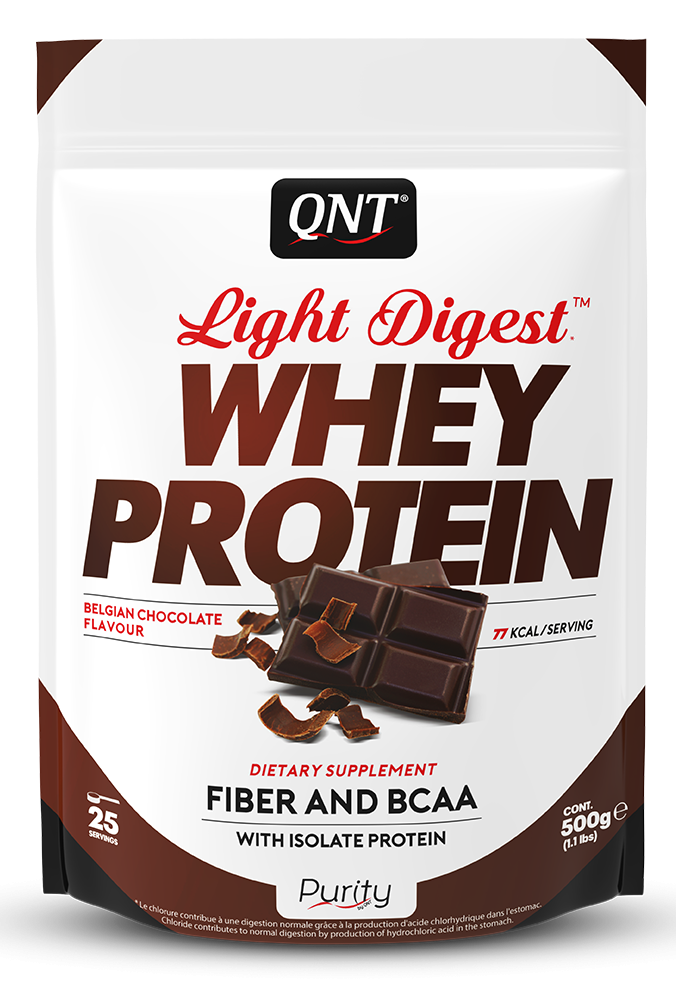 Concentrate Proteice - QNT LIGHT DIGEST WHEY PROTEIN 500g Ciocolata Belgiana, advancednutrition.ro