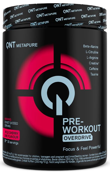 Energie & N.O. - QNT Pre Workout Overdrive 390G Wild Cherry Lime, advancednutrition.ro