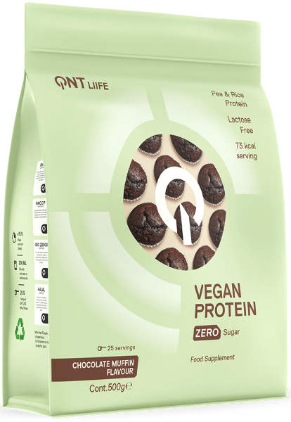 RAW&VEGAN&BIO - QNT Vegan Protein 500g Chocolate Muffin