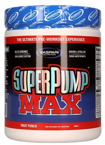 Energie & N.O. - Super Pump Max 500g Gaspari Nutrition Fruit Punch, advancednutrition.ro