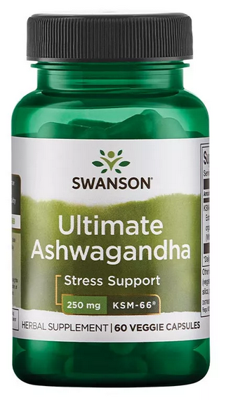 Stimulatoare - Swanson Ultimate Ashwagandha - KSM-66 250 MG (60 Capsule Vegetale) , advancednutrition.ro