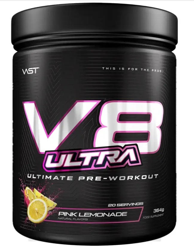 Energie & N.O. (oxid nitric)  - VAST V8 Ultra 20 Serviri Pink Lemonade 364g, advancednutrition.ro