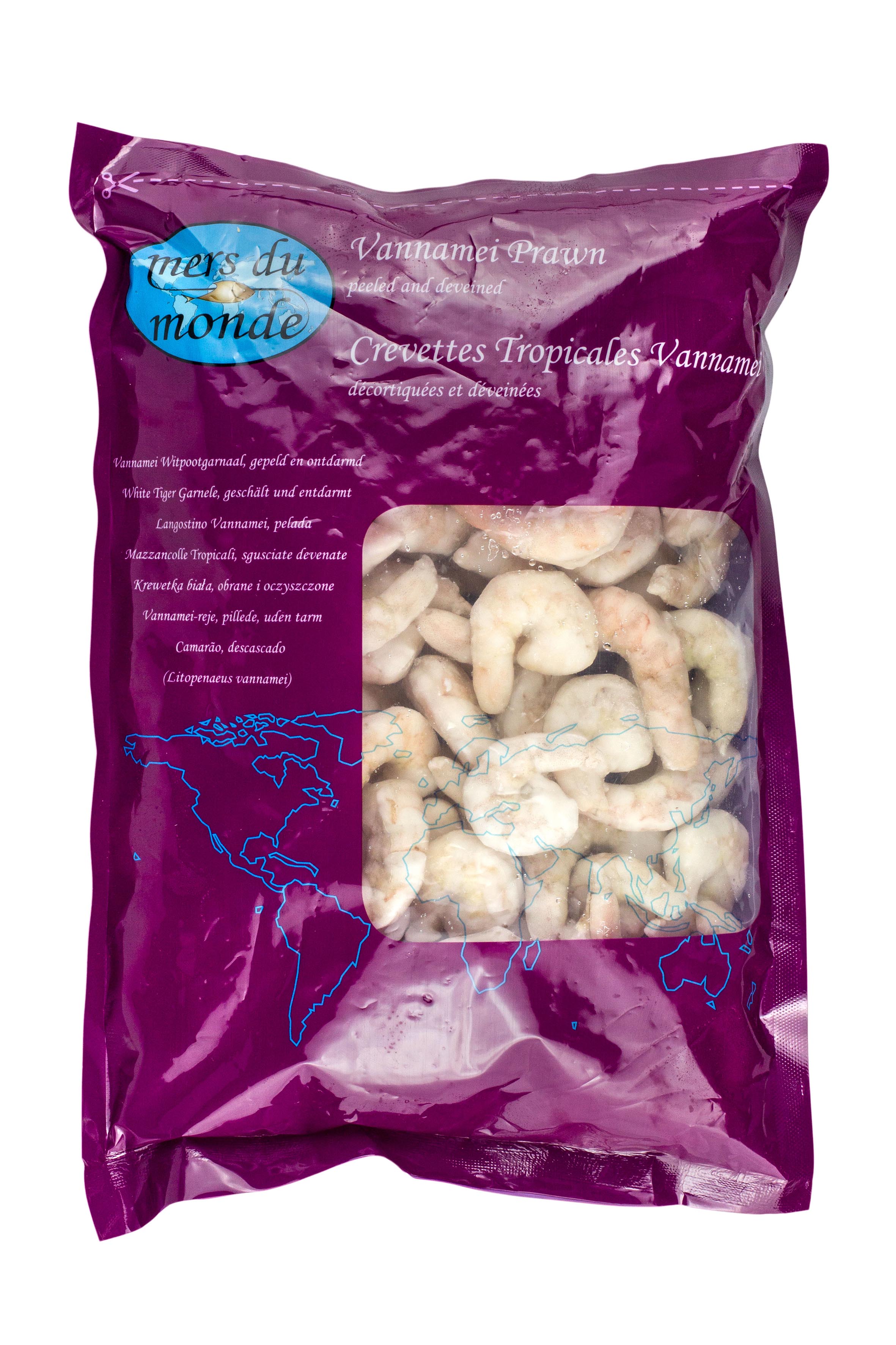 Cozi de creveti decorticate (PND), 31-40 buc/454 g, punga de 1kg