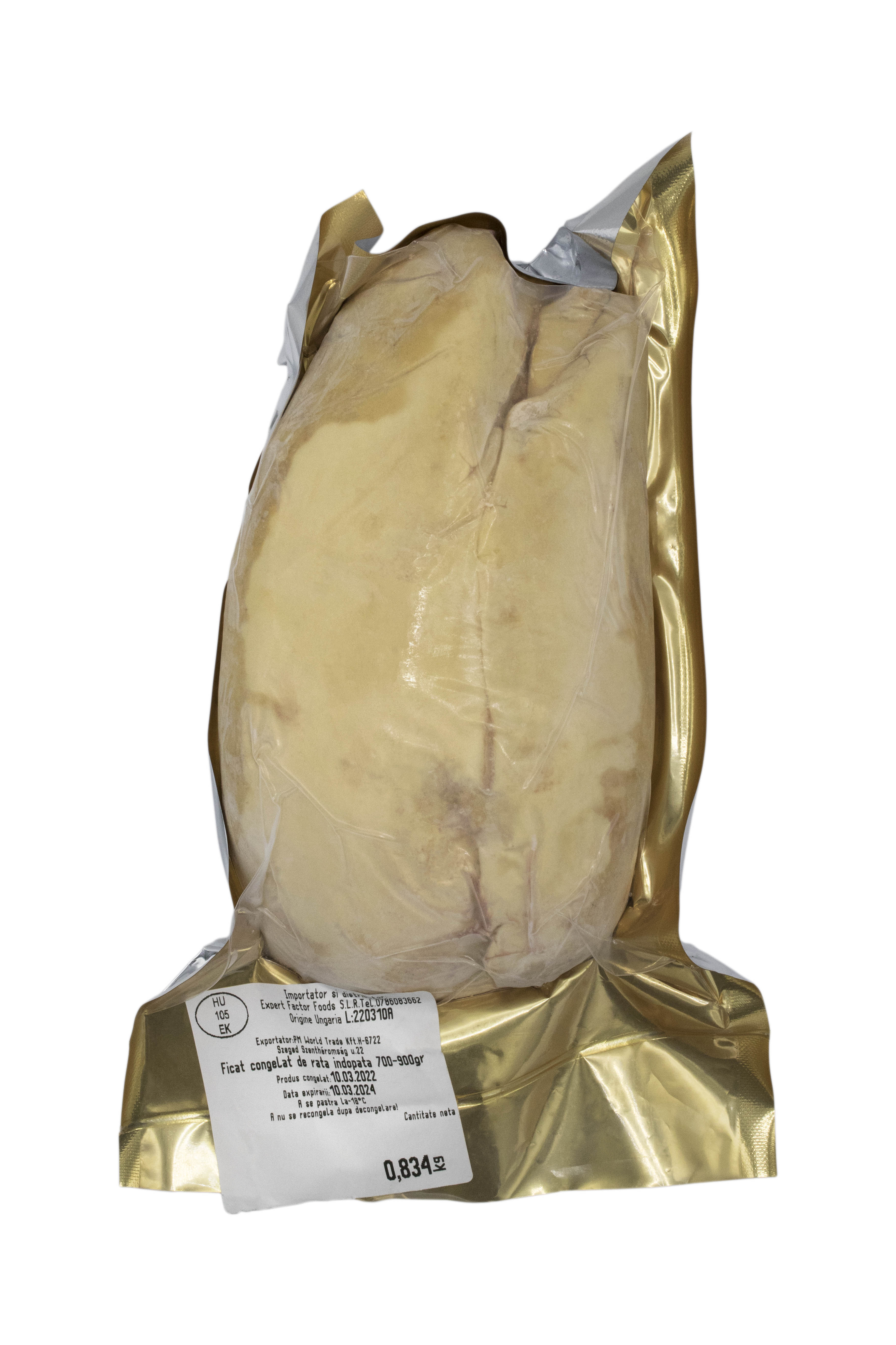 Foie Gras de rata intreg, crud, calitate premium, pachet de 630 g