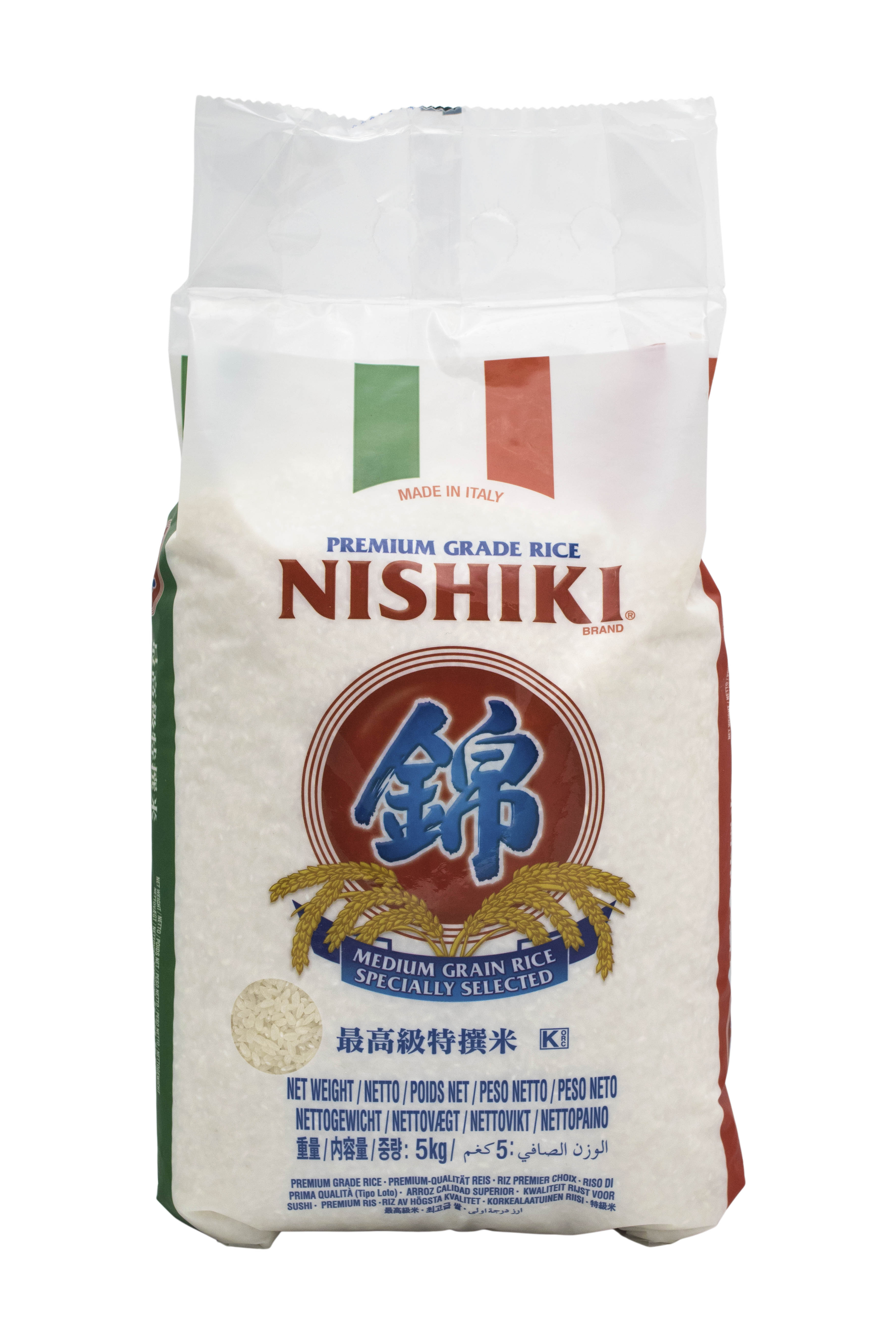 Orez cu bob mediu super premium ‘NISHIKI’, sac de 5 kg, New Variety , origine Italia