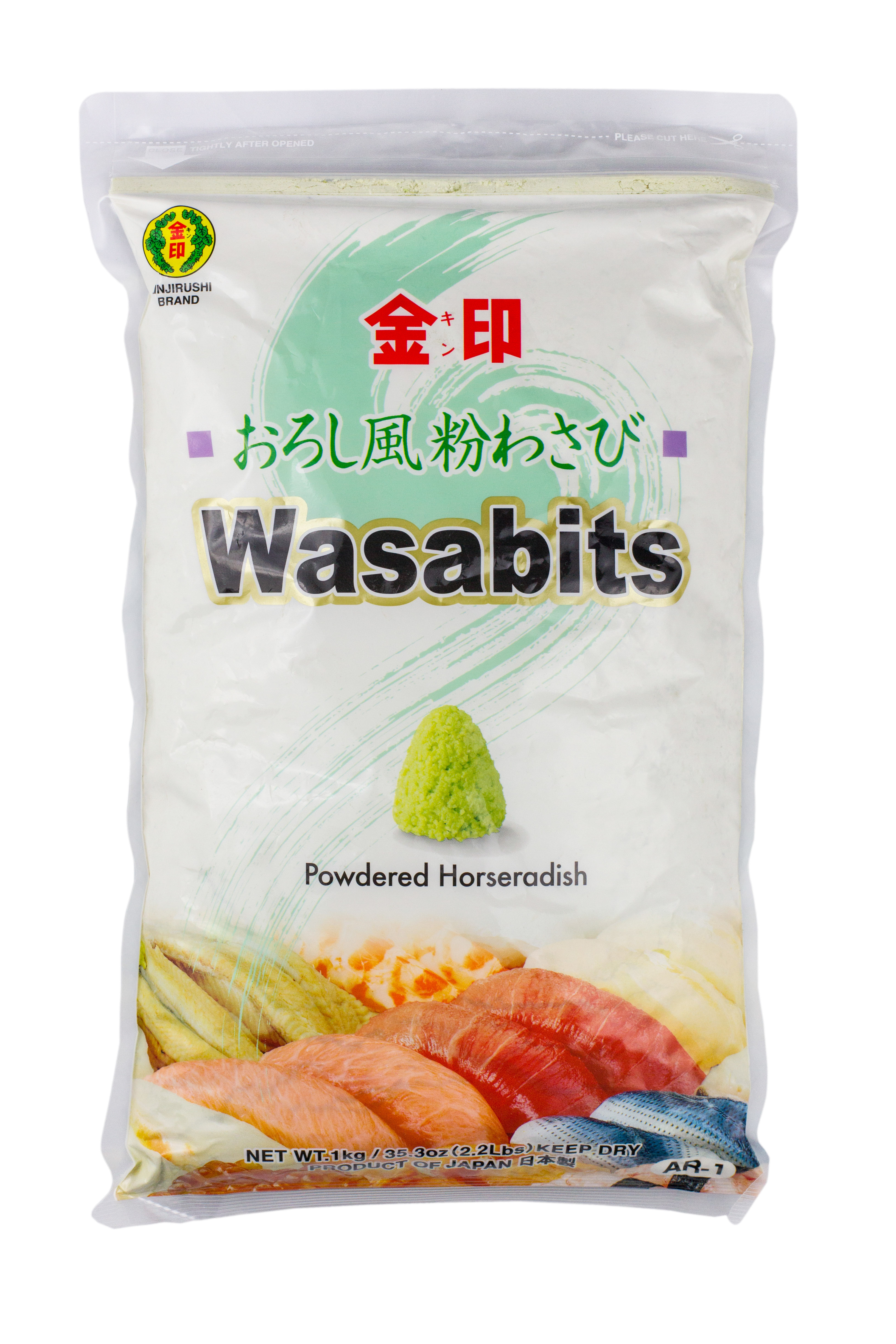 Pudra wasabi super premium Kona Wasabi Wasabits, brandul Kinjirushi, 1 kg