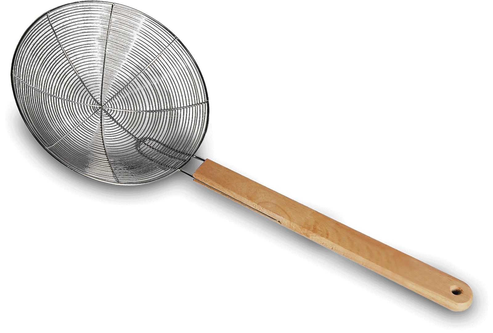 Strecuratoare Paianjen din otel inoxidabil maner din lemn diametrul 25.5 cm