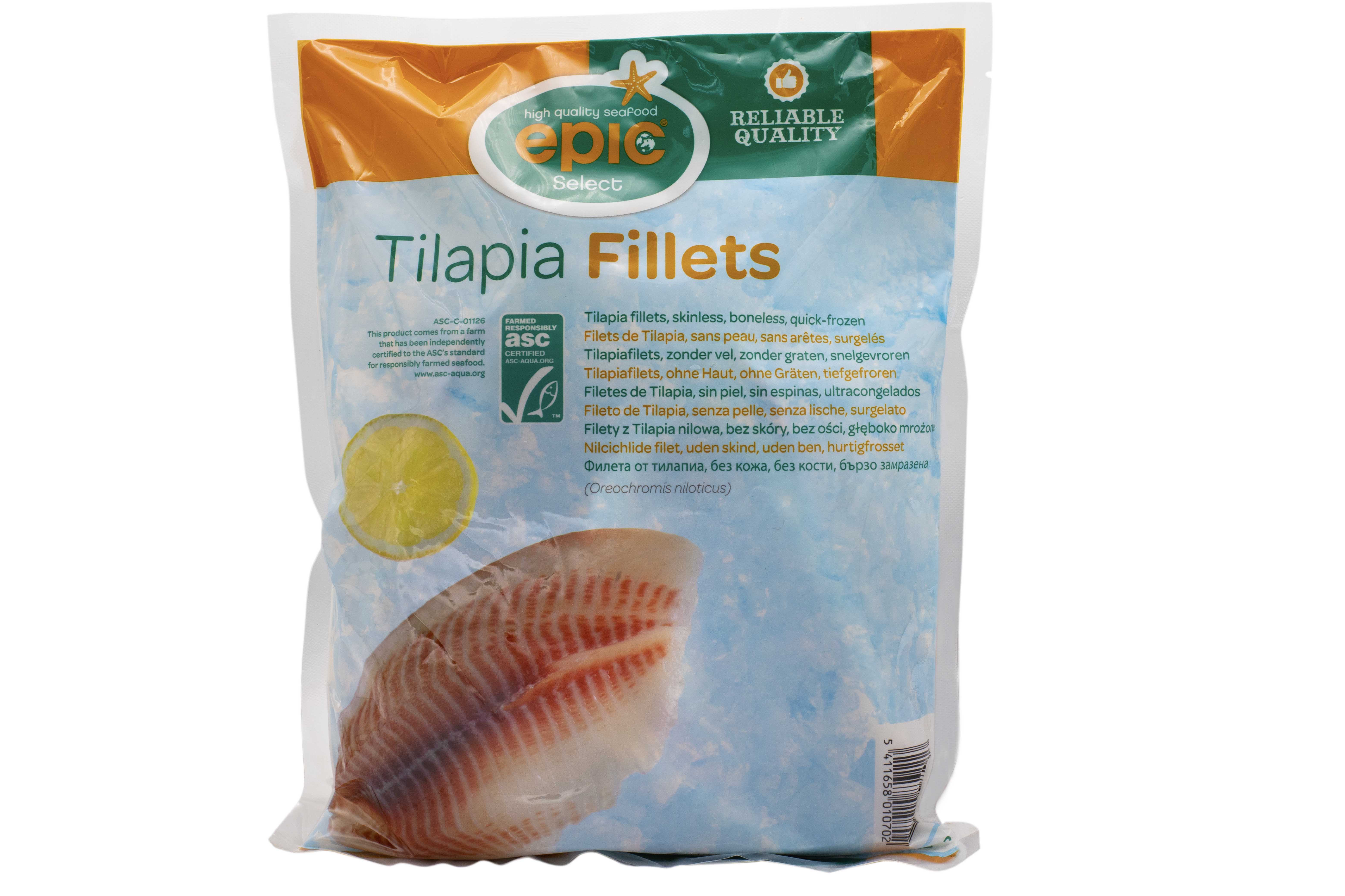 Tilapia file 140 - 200 gr fara piele, punga 800g net, Epic Select