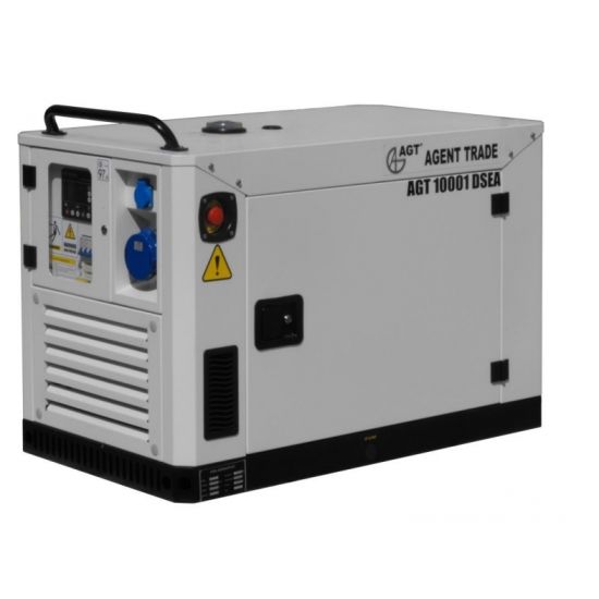 Generator curent AGT 10001 DSEA putere 9.6 kW 230 V insonorizat diesel pornire electrica
