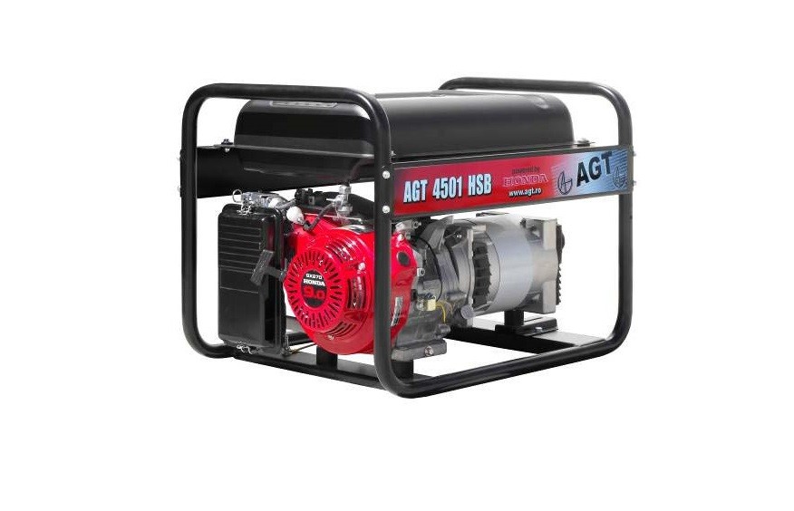AGT 4501 HSB Generator monofazat, rezervor XXL 26 L, motor HONDA GX270, 4.2 KVA