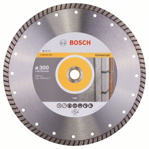 Bosch Disc diamantat Expert for Universal Turbo, 300 - 20/25.4 mm
