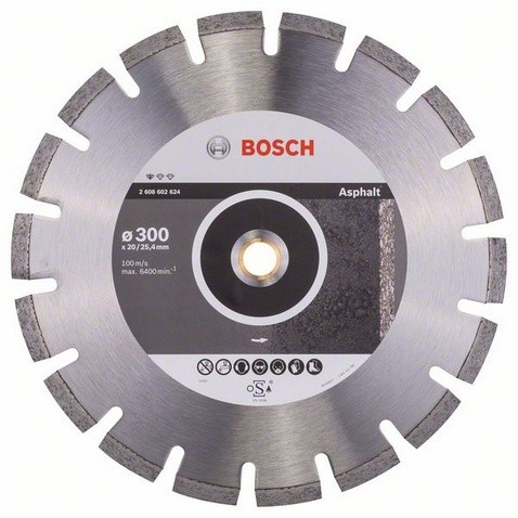 Bosch Disc diamantat pentru asfalt, Professional for Asphalt, 300 - 20/25.4 mm