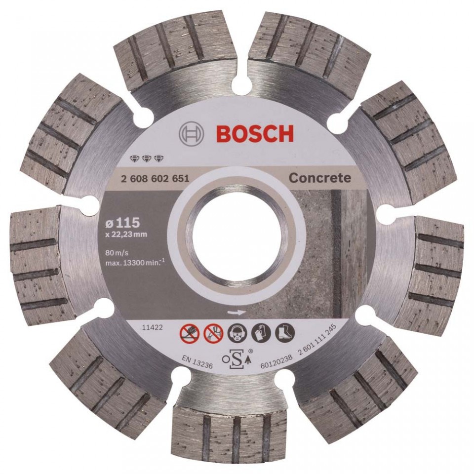 Bosch Disc diamantat pentru beton, Best for Concrete, 115 mm