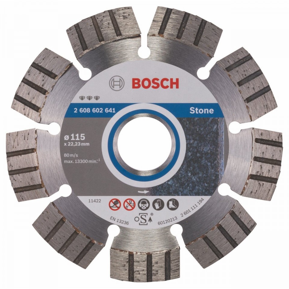 Bosch Disc diamantat pentru granit / piatra, Best for Stone, 115 mm