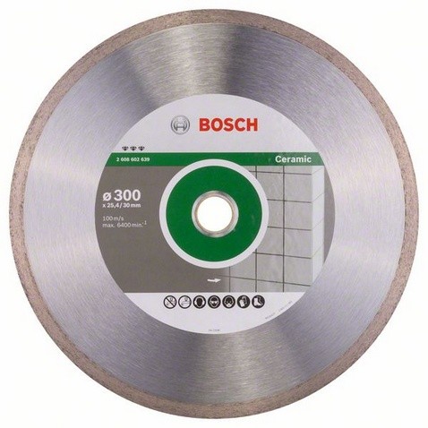 Bosch Disc diamantat pentru gresie, Best for Ceramic, 300 - 30/25.4 mm