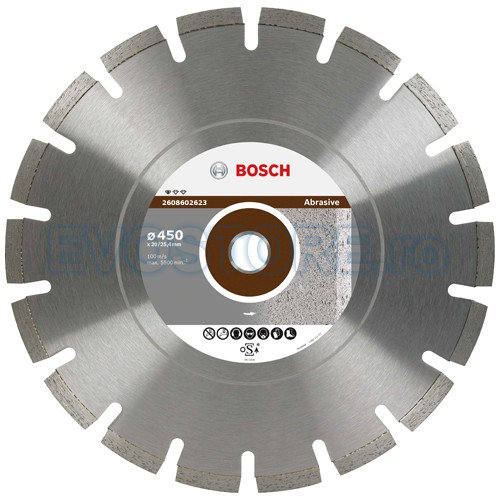 Bosch Disc diamantat pentru materiale abrazive, Professional for Abrasive, 450 - 20/25.4 mm