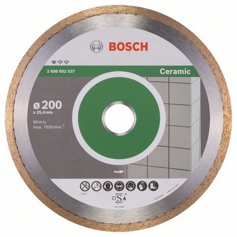 Bosch Disc diamantat pentru placi ceramice, Standard for Ceramics, 200 x 25.4 mm