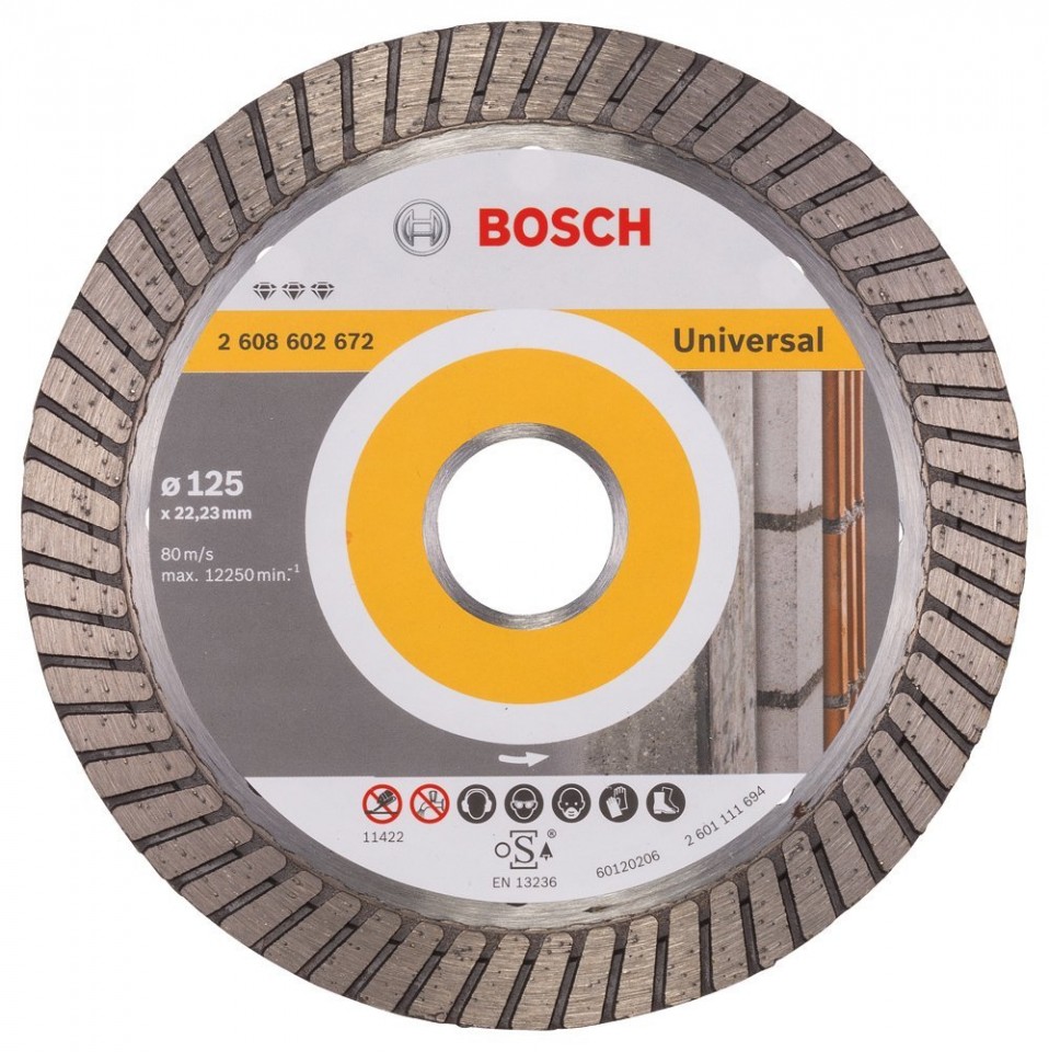 Bosch Disc diamantat taiere universala, Best for Universal Turbo, 125 mm