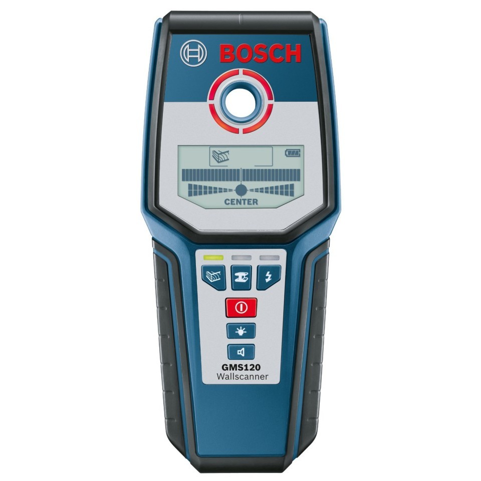 Bosch GMS 120 Detector de metale, cu accesoriu,  curea de mana