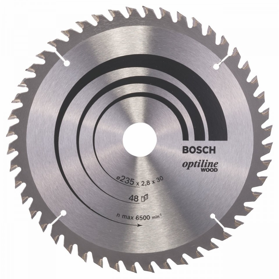 Bosch Panza de ferastrau circular Optiline Wood, 235 x 30 / 25 mm, 48 dinti