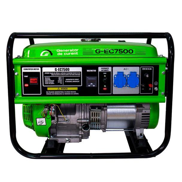 Generator de curent pe benzina Greenfield G-EC7500_C, portabil, monofazat, 6.2 kVA