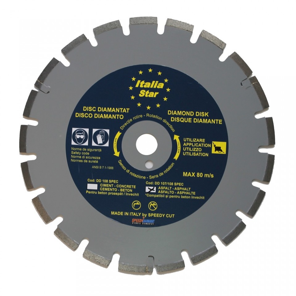 Imer Disc pentru taiat beton / asfalt Ø 350 mm, compatibil si cu beton invechit