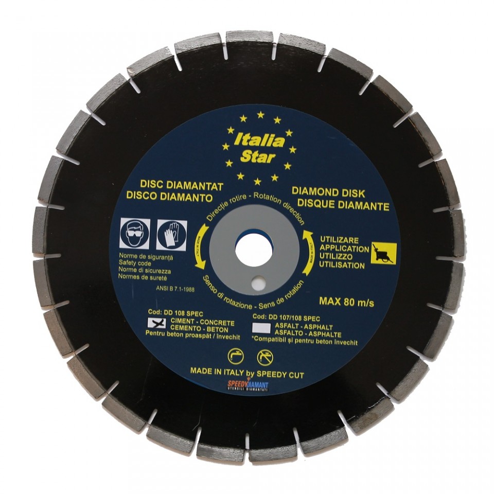 Imer Disc pentru taiat beton / asfalt Ø 350 mm, compatibil si cu beton proaspat