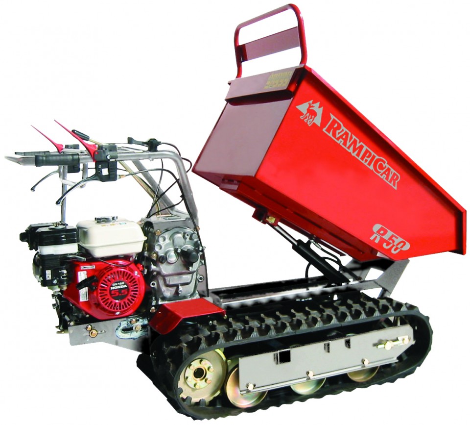 Rotair Rampicar R50 Mini Dumper, transmisie mecanica, 4 viteze (3+1), sarcina maxima 500 kg - descarcare hidraulica