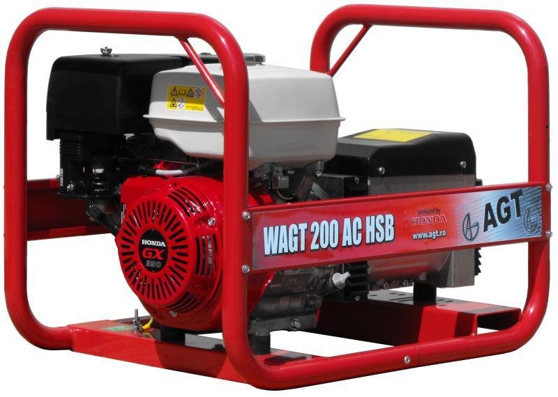 WAGT 200 DC HSB Generator pentru sudare, rezervor standard, motor HONDA GX390, 4.0 KVA