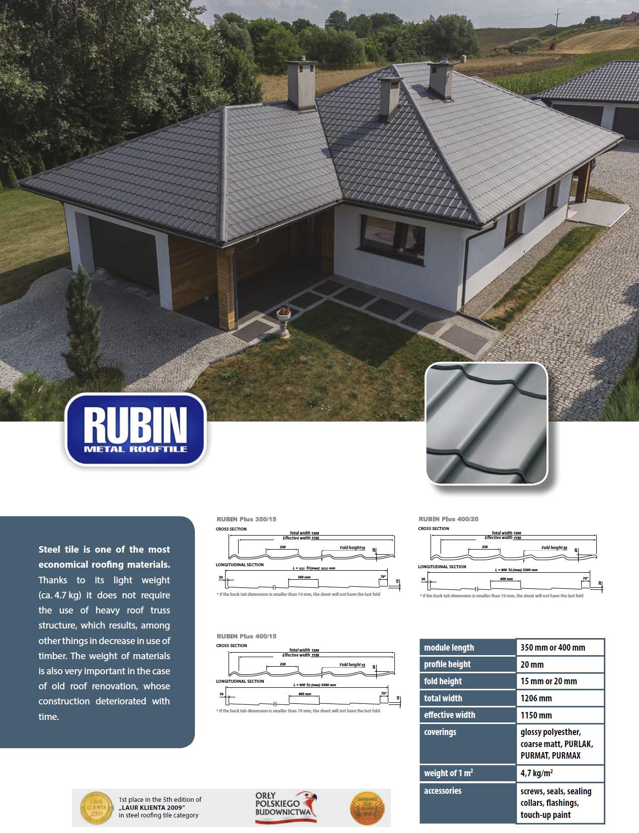 RUBIN PLUS Mat 0,5 Eco Verde RR011 1pas (0.46 metri)