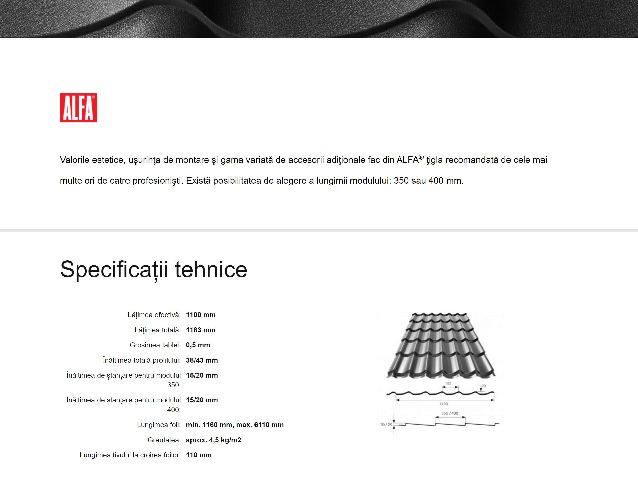 Alfa ALFA 15 ULTIMAT ALFA15ULTIMAT IMPRO TopRoof