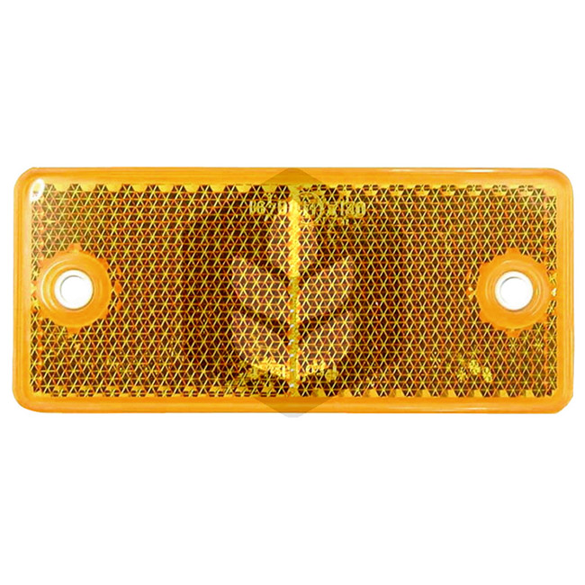 Reflector izolat cu etansanti rezistenti galben cu 2 orificii de fixare, 96 x 42 mm