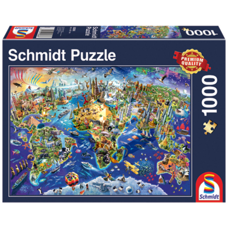 Puzzle Descopera lumea - 1000 piese
