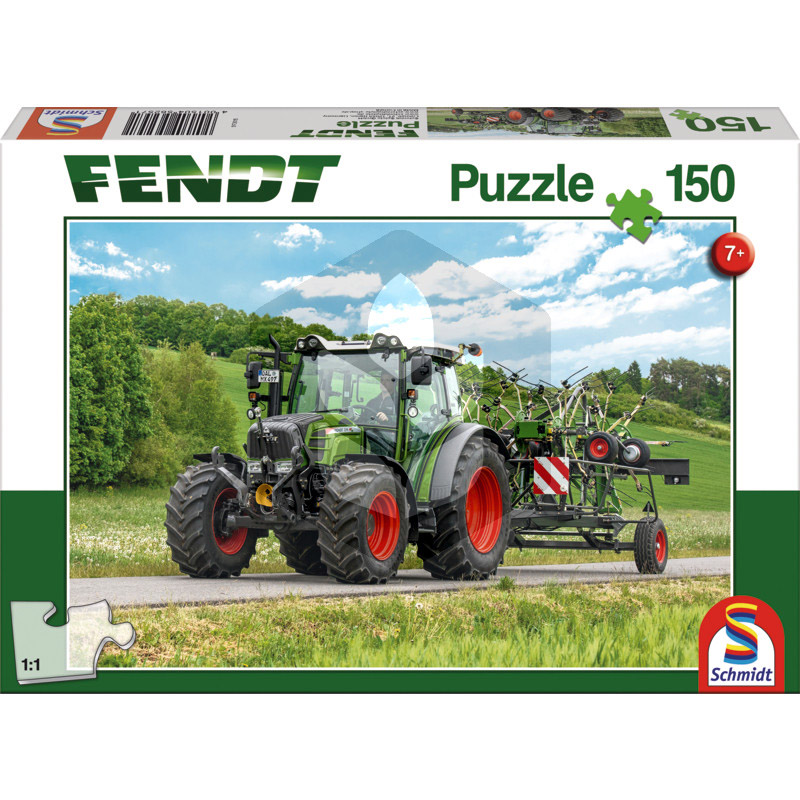 Puzzle Fendt 211 Vario cu combina Twister - 150 piese