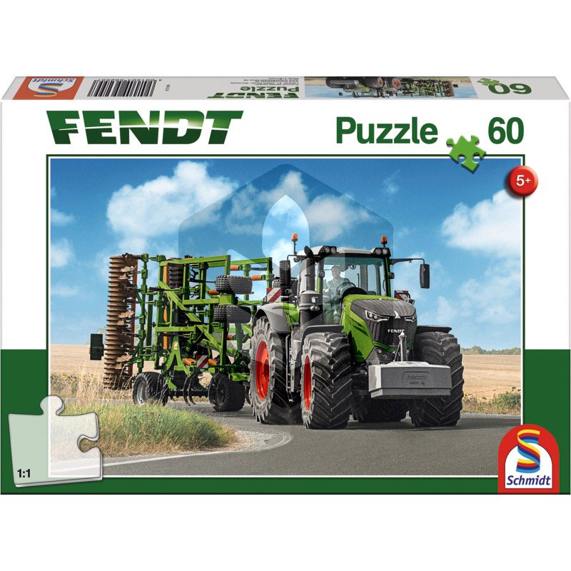 Puzzle Fendt Vario 1050 cu cultivatoare Amazone Cenius - 60 piese