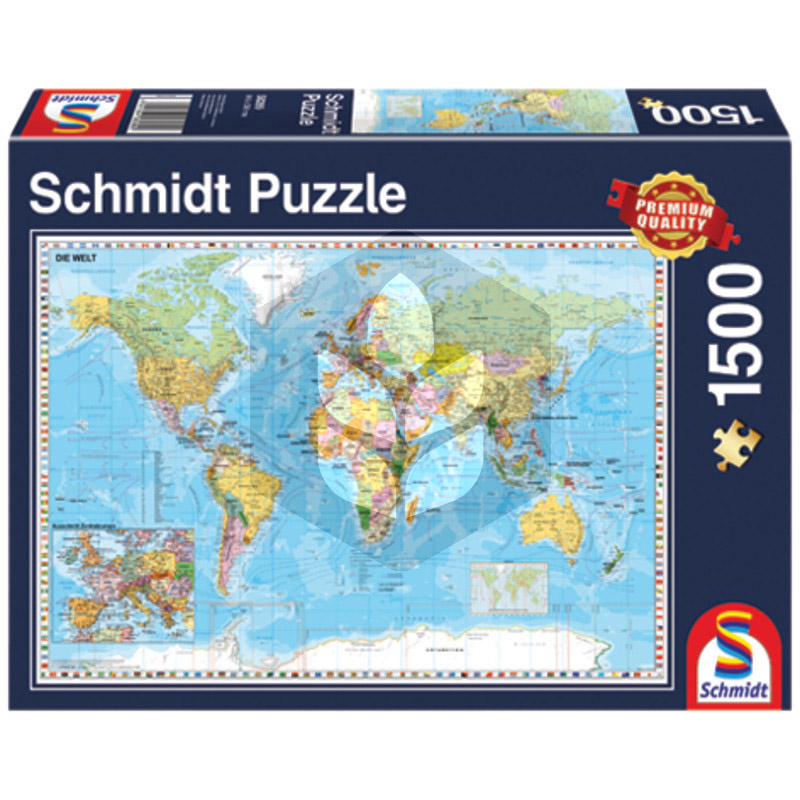 Puzzle Harta Lumii - 1500 piese