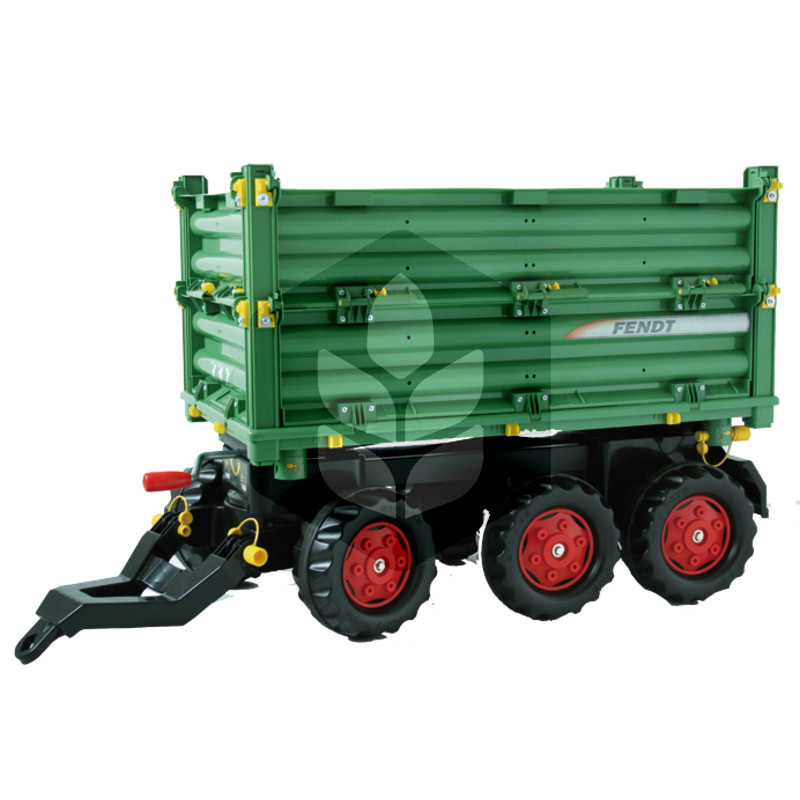 Multitrailer Fendt cu 3 axe pentru mini-utilaje copii Rolly Toys, 113 cm