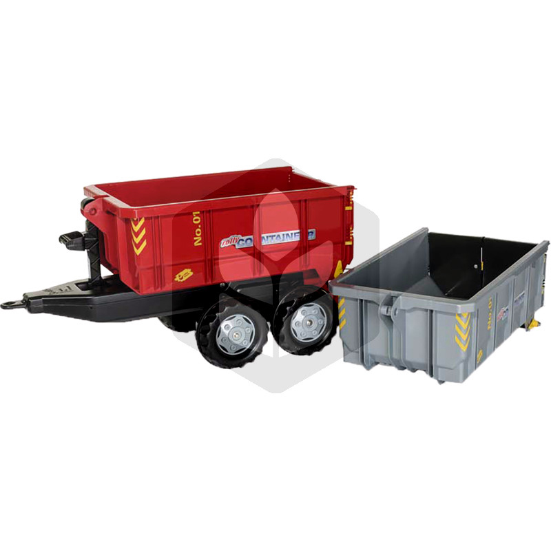 Remorca container Krampe pentru mini-utilaje copii Rolly Toys, 98 cm