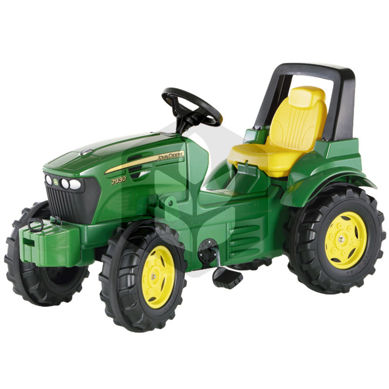Mini Tractor cu pedale John Deere 7930, 1.14 m, verde, pentru copii