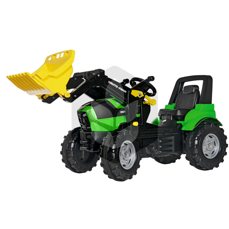 Mini Tractor cu pedale Deutz-Fahr Agrotron 7250 TTV cu incarcator, 1.46 m, verde, pentru copii
