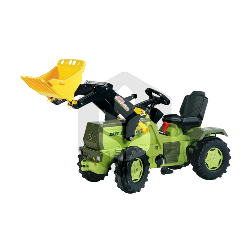 Mini Tractor cu pedale MB 1500 cu incarcator, 1.49 m, verde, pentru copii