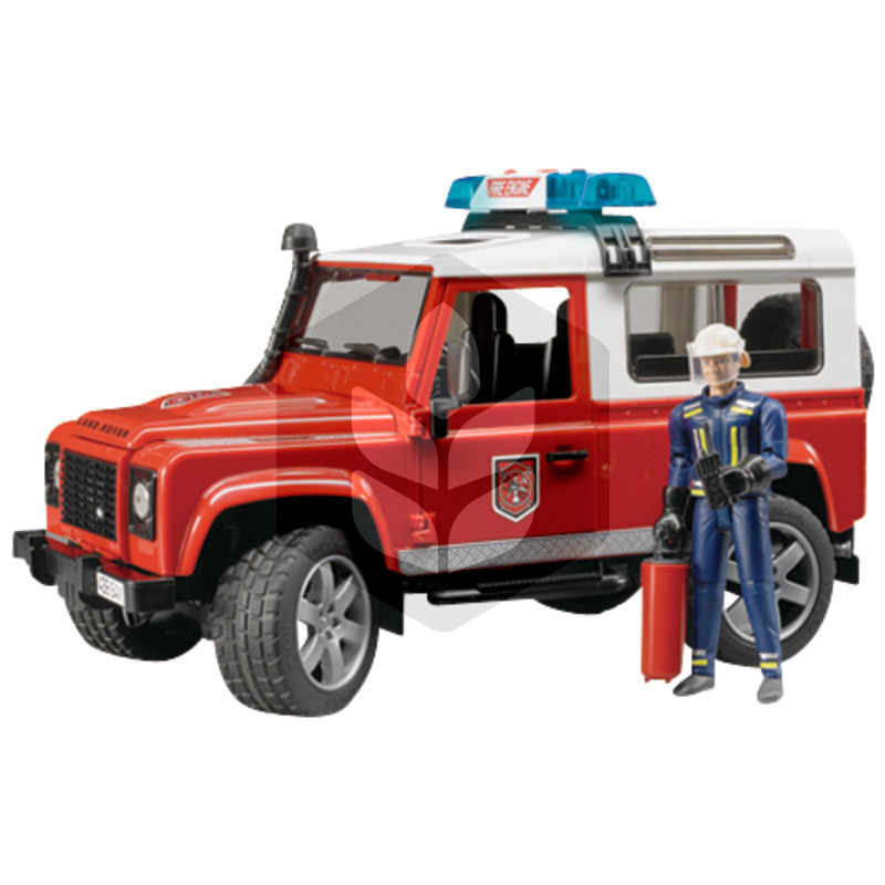 Masina de politie Land Rover Defender cu pompier, macheta 28 cm
