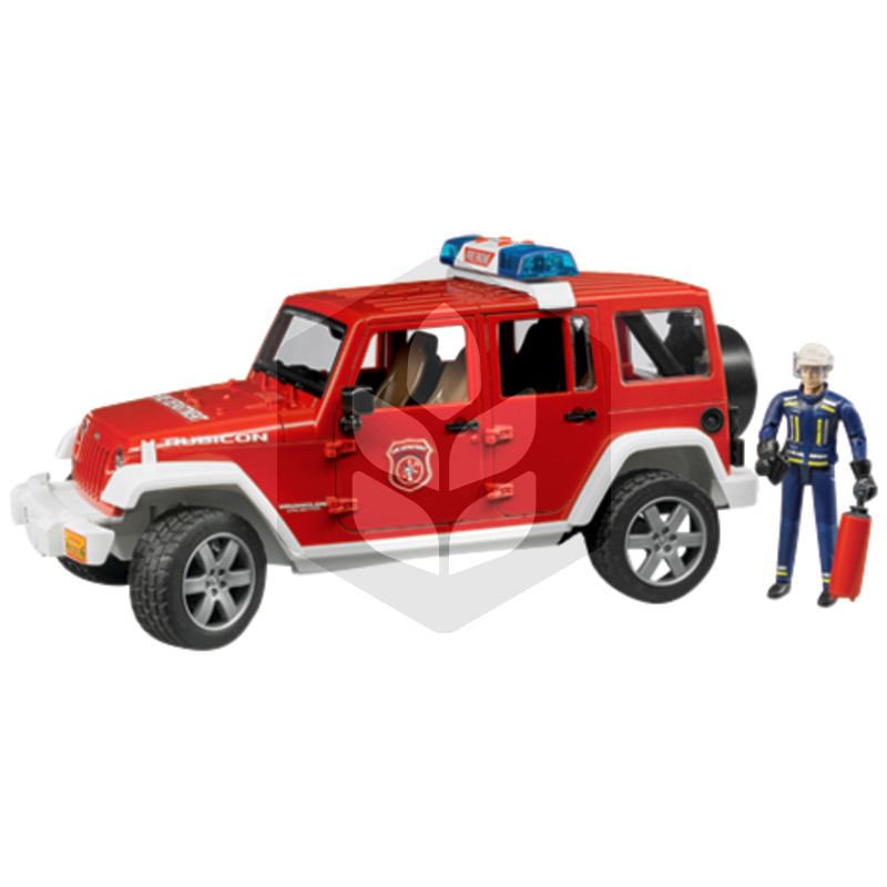 Masina de pompieri Jeep Wrangler cu minifigurine, macheta 32.8 cm
