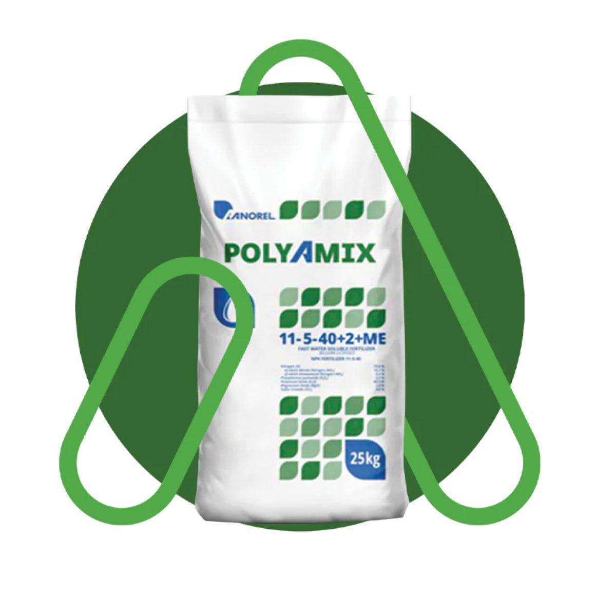 Pentru fertigare - Ingrasamant hidrosolubil Polyamix 20-20-20+ TE, 25 kilograme, hectarul.ro
