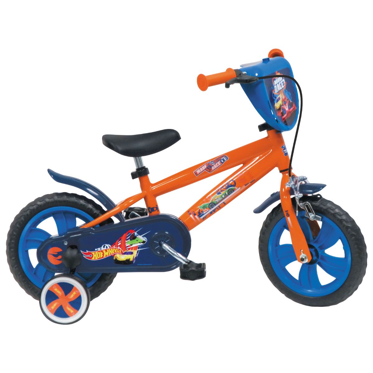 Jucarii exterior - Bicicleta pentru copii cu roti ajutatoare 12'' HOT WHEELS, hectarul.ro