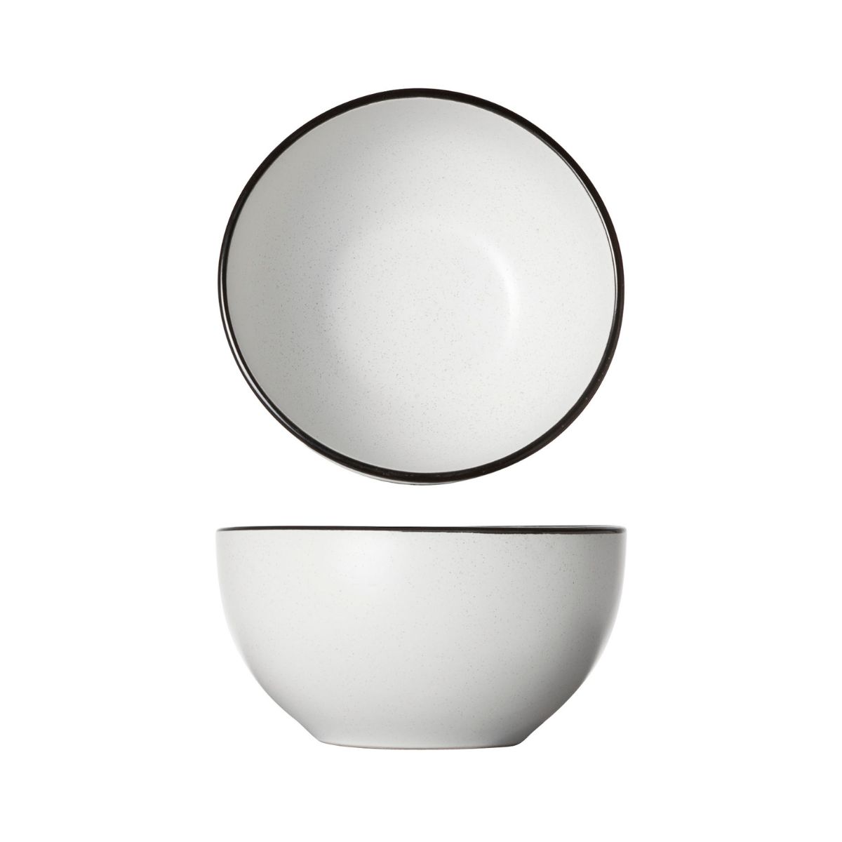 Bucatarie - Bol alb/negru din material ceramic Ø14 cm Speckle Cosy&Trendy, hectarul.ro