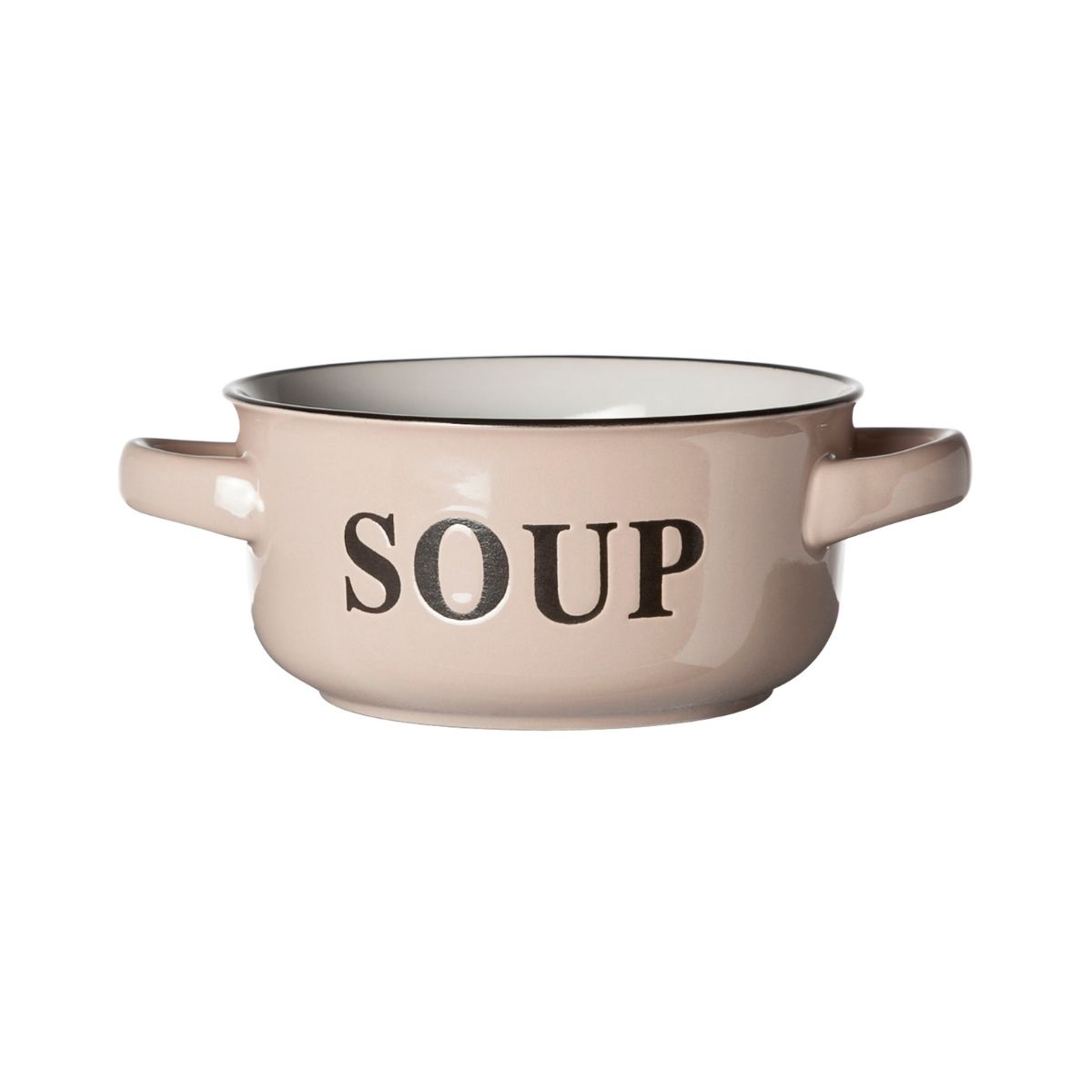 Bucatarie - Bol crem din material ceramic Ø13,5 cm Text Soup Cosy&Trendy, hectarul.ro