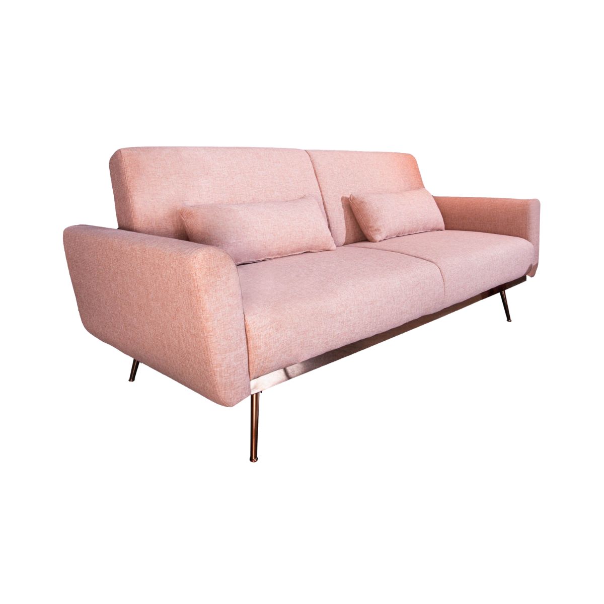 Mobilier interior - Canapea extensibila roz pal 210cm Bellezza Invicta, hectarul.ro