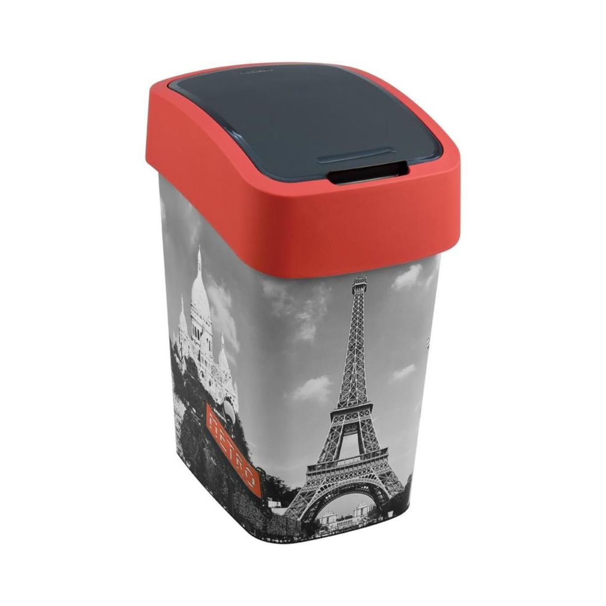 Menaj - Coș de gunoi Curver® FLIP BIN 25L, print " Turnul Eiffel ", hectarul.ro