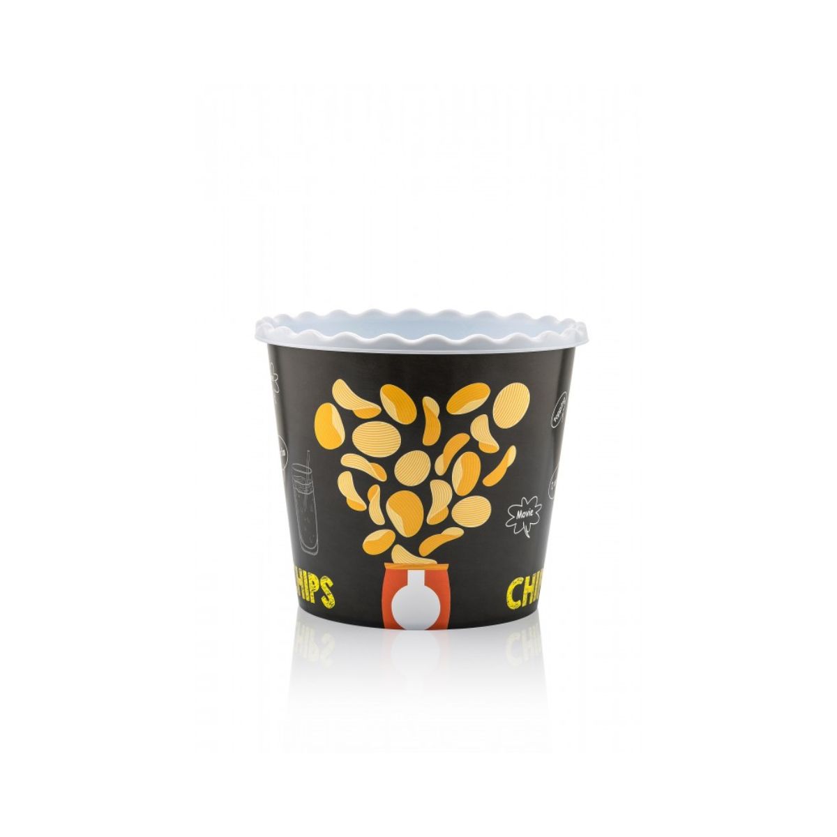 Bucatarie - Cutie din plastic, pentru popcorn/snacks, 17 x 17 x 15.30 cm, 2.20 l, neagra, hectarul.ro